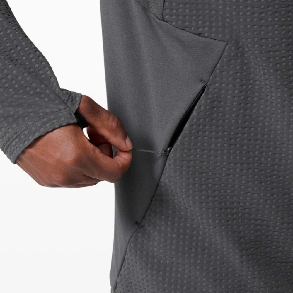 2020 Lululemon Cold Terrain 3/4 Zip Hoodie Graphite Grey Trail Running Jacket XL